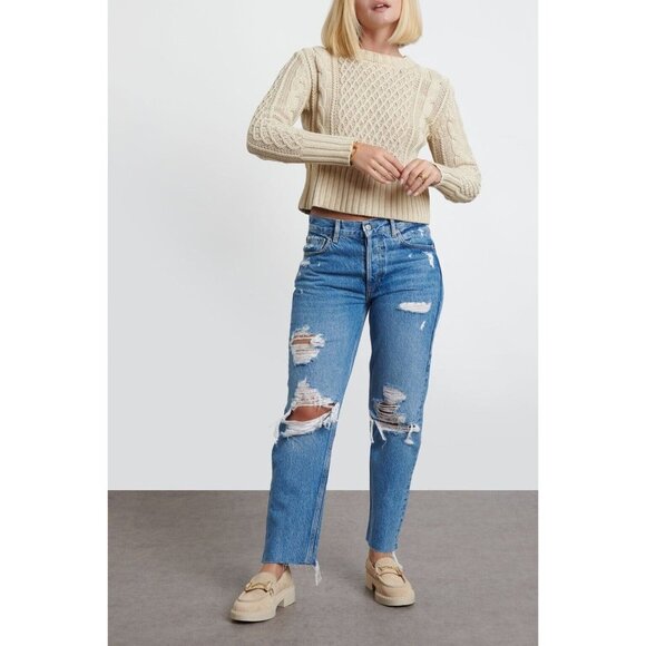Boyish‎ Womens Tommy-Angel Heart | Straight Leg Jean Size 26 - Picture 1 of 8